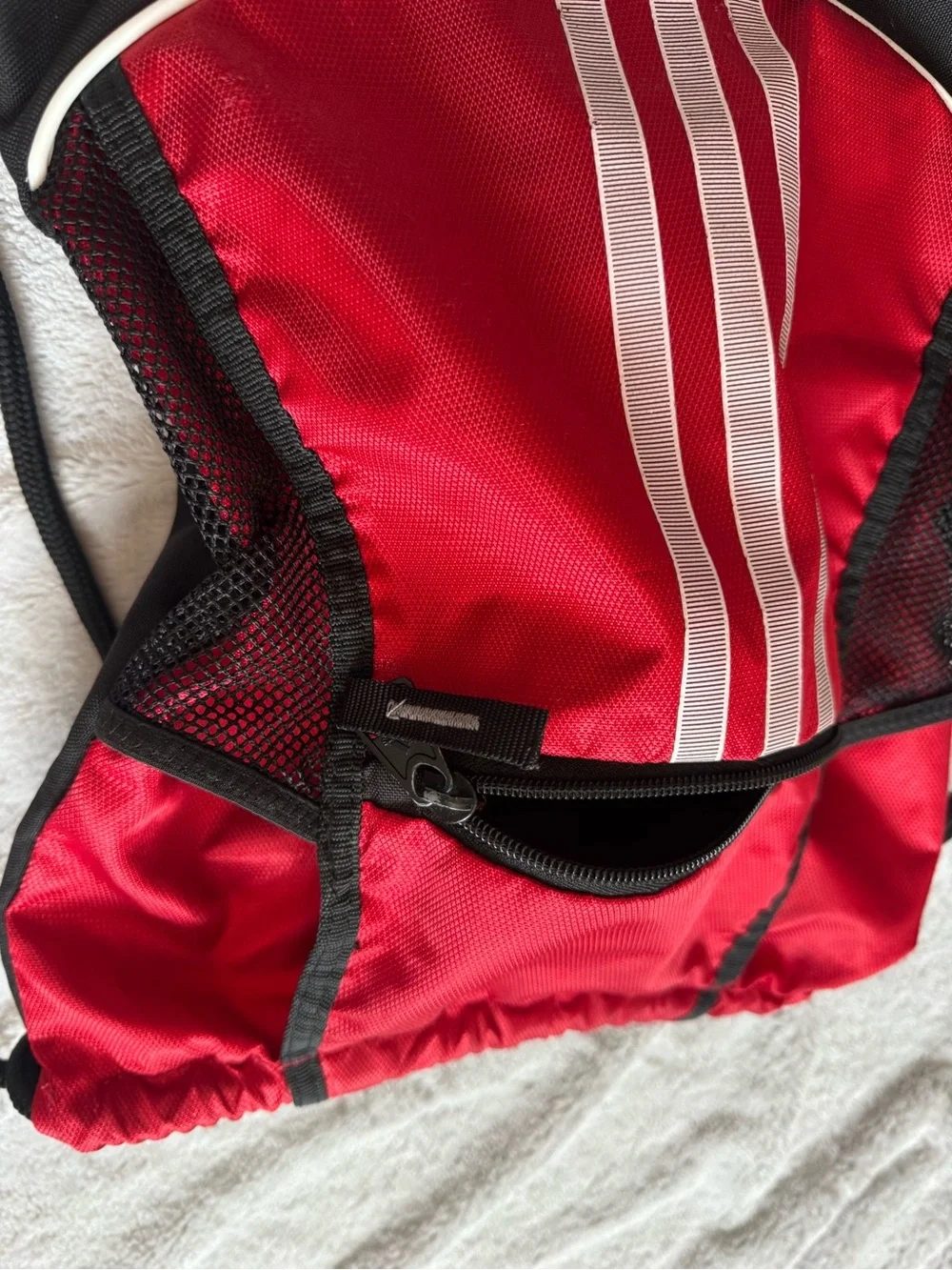 Adidas Alliance II Red Black Drawstring Backpack Sackpack‎ Gym Sports Bag